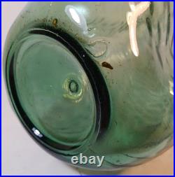 Vintage Empoli Decorative Green Glass Genie Bottle Decanter Retro MCM 22