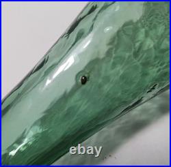 Vintage Empoli Decorative Green Glass Genie Bottle Decanter Retro MCM 22