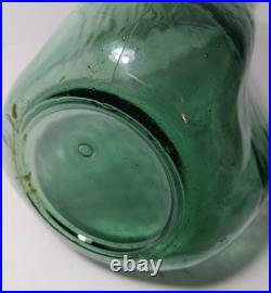 Vintage Empoli Decorative Green Glass Genie Bottle Decanter Retro MCM 22