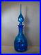 Vintage-Empoli-Electric-Blue-Glass-Genie-Bottle-Decanter-with-Stopper-16-5-01-weqv