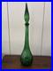 Vintage-Empoli-Genie-Bottle-Decanter-with-Stopper-Green-Italy-Wax-Drip-Mid-Century-01-ahm