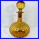 Vintage-Empoli-Glass-Decanter-Amber-Blown-With-Stopper-12-Tall-8-Wide-01-hi
