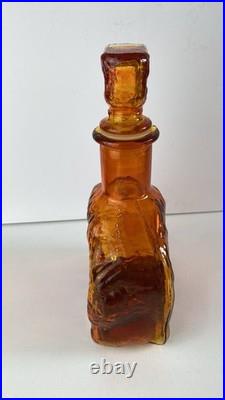 Vintage Empoli Glass Decanter Amberina Orange Textured Glass MCM Vintage Empoli Glass Decanter Amberina Orange Textured Glass MCM