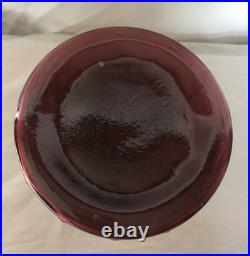 Vintage Empoli Glass Genie Bottle Decanter with Stopper Amethyst 18 1/4