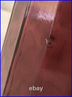 Vintage Empoli Glass Genie Bottle Decanter with Stopper Amethyst 18 1/4