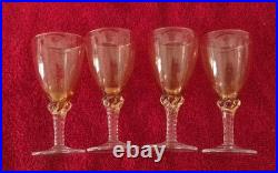 Vintage Empoli Glass Mid Century 50s-70s Hand-Blown Amber Glass Decanter Set (5)