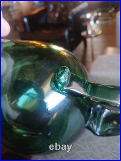 Vintage Empoli Glass Rabbit Decanter 10.25