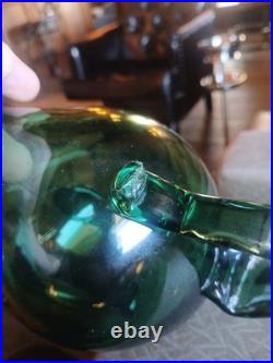 Vintage Empoli Glass Rabbit Decanter 10.25