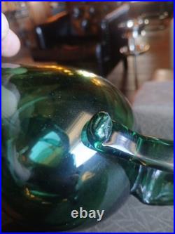 Vintage Empoli Glass Rabbit Decanter 10.25
