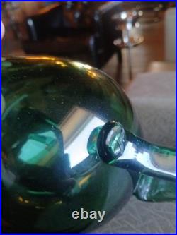 Vintage Empoli Glass Rabbit Decanter 10.25