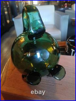 Vintage Empoli Glass Rabbit Decanter 10.25