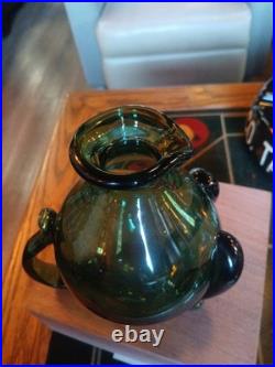 Vintage Empoli Glass Rabbit Decanter 10.25