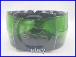 Vintage Empoli Green Glass Sunburst Decanter Genie Bottle Tynell Style Italy