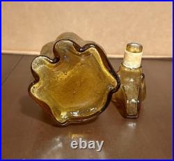 Vintage Empoli Italian Amber Dog Decanter, 12