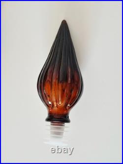 Vintage Empoli Italian Glass Corset Shape Ombre Genie Bottle Decanter Carafe