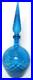 Vintage-Empoli-Italian-Glass-Decanter-Stopper-Genie-Bottle-Blue-Diamond-15-T-01-wj