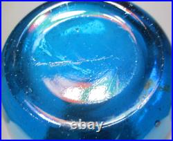 Vintage Empoli Italian Glass Decanter Stopper Genie Bottle Blue Diamond 15 T