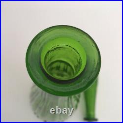 Vintage Empoli Italian Large Green Decanter Genie Bottle 60's MCM Exc Cond