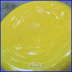 Vintage Empoli Italian Yellow Opaline Blown Glass Decanter