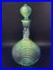 Vintage-Empoli-Italy-Blue-Glass-Decanter-Hand-Painted-Rare-Glows-01-jdjm