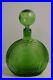 Vintage-Empoli-Ribbed-Circular-Decanter-Green-Geometrics-Italy-Glass-MCM-Barware-01-navi