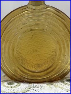 Vintage Empoli Rossini Amber Glass Decanter with Embossed Eagle, 1970s