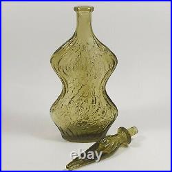 Vintage Empoli Sage Green Genie Bottle Decanter Wayne Husted Stelvia Blenko 6215