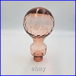 Vintage Empoli School Cellini Masterpieces Pink Genie Bottle Glass Italy Italian