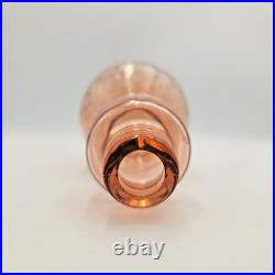 Vintage Empoli School Cellini Masterpieces Pink Genie Bottle Glass Italy Italian