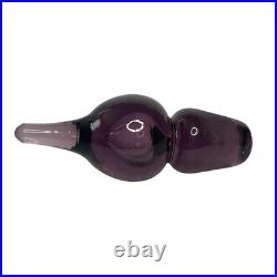 Vintage Empoli Style Amethyst Purple Glass Genie Decanter Stopper 15 MCM Italy