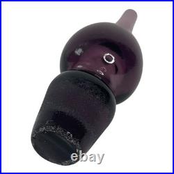 Vintage Empoli Style Amethyst Purple Glass Genie Decanter Stopper 15 MCM Italy