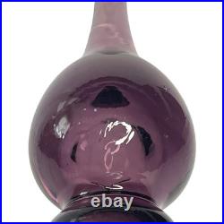 Vintage Empoli Style Amethyst Purple Glass Genie Decanter Stopper 15 MCM Italy