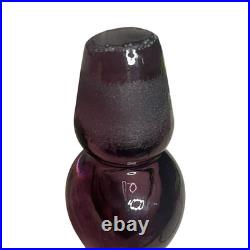 Vintage Empoli Style Amethyst Purple Glass Genie Decanter Stopper 15 MCM Italy