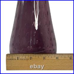 Vintage Empoli Style Amethyst Purple Glass Genie Decanter Stopper 15 MCM Italy