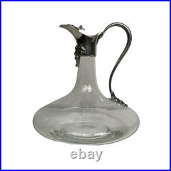 Vintage Etain Fait Main Jean Goardere Pewter & Glass Decanter with ornate detail