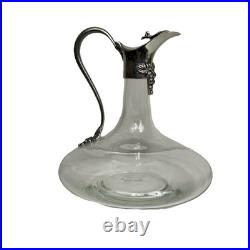 Vintage Etain Fait Main Jean Goardere Pewter & Glass Decanter with ornate detail