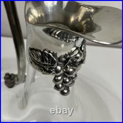 Vintage Etain Fait Main Jean Goardere Pewter & Glass Decanter with ornate detail