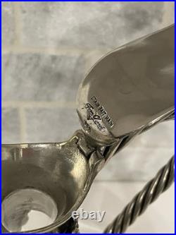 Vintage Etain Fait Main Jean Goardere Pewter & Glass Decanter with ornate detail