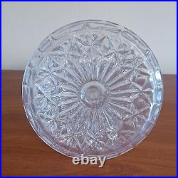 Vintage Etched Decanter Lead Crystal Peedee West Germany 1950's Glass Ware