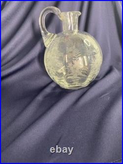 Vintage Etched RJ LaTournous Decanter Glass