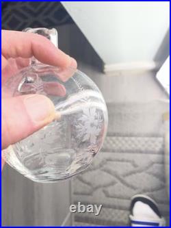 Vintage Etched RJ LaTournous Decanter Glass