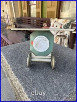 Vintage Extremely Rare Cambridge Glass Blue Satin Airplane Liquor Decanter Vintage Extremely Rare Cambridge Glass Blue Satin Airplane Liquor Decanter