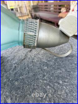 Vintage Extremely Rare Cambridge Glass Blue Satin Airplane Liquor Decanter