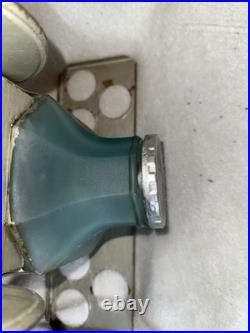 Vintage Extremely Rare Cambridge Glass Blue Satin Airplane Liquor Decanter