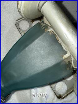 Vintage Extremely Rare Cambridge Glass Blue Satin Airplane Liquor Decanter