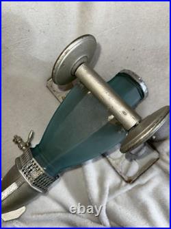 Vintage Extremely Rare Cambridge Glass Blue Satin Airplane Liquor Decanter Vintage Extremely Rare Cambridge Glass Blue Satin Airplane Liquor Decanter