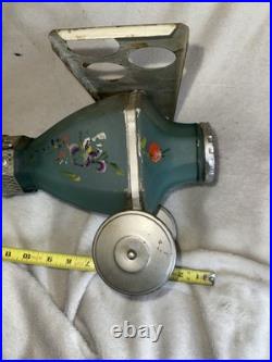 Vintage Extremely Rare Cambridge Glass Blue Satin Airplane Liquor Decanter