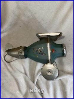 Vintage Extremely Rare Cambridge Glass Blue Satin Airplane Liquor Decanter