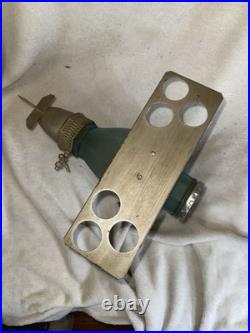 Vintage Extremely Rare Cambridge Glass Blue Satin Airplane Liquor Decanter