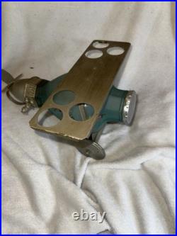 Vintage Extremely Rare Cambridge Glass Blue Satin Airplane Liquor Decanter